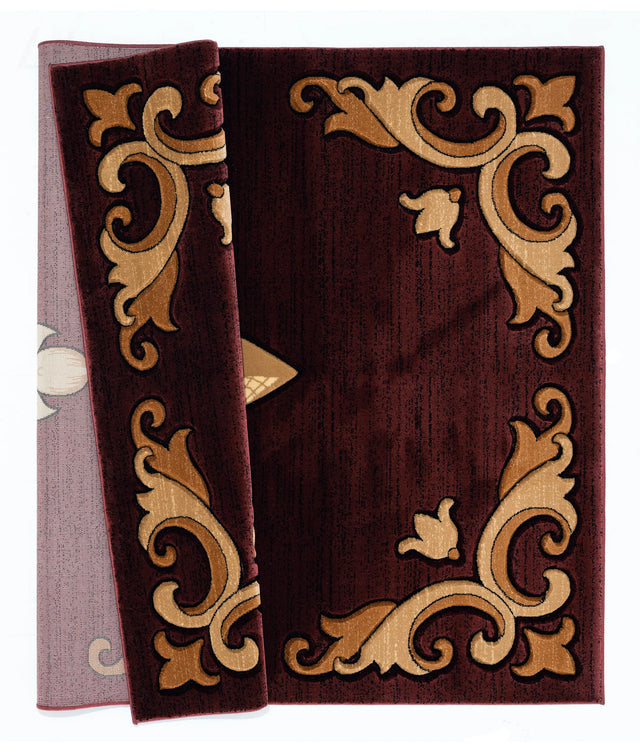 United Weavers Bristol Barnsley Brown Rug - backing detail