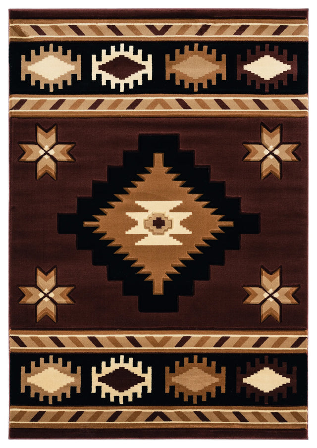 United Weavers Bristol Caliente Brown Rug - front view