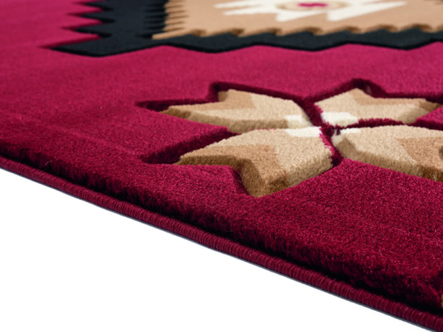 United Weavers Bristol Caliente Burgundy Rug - pile height detail