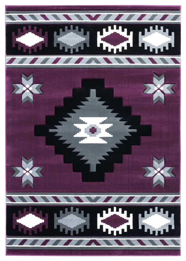 United Weavers Bristol Caliente Plum Rug - front view