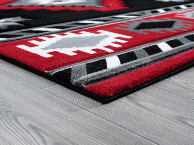 United Weavers Bristol Caliente Red Rug - angle view