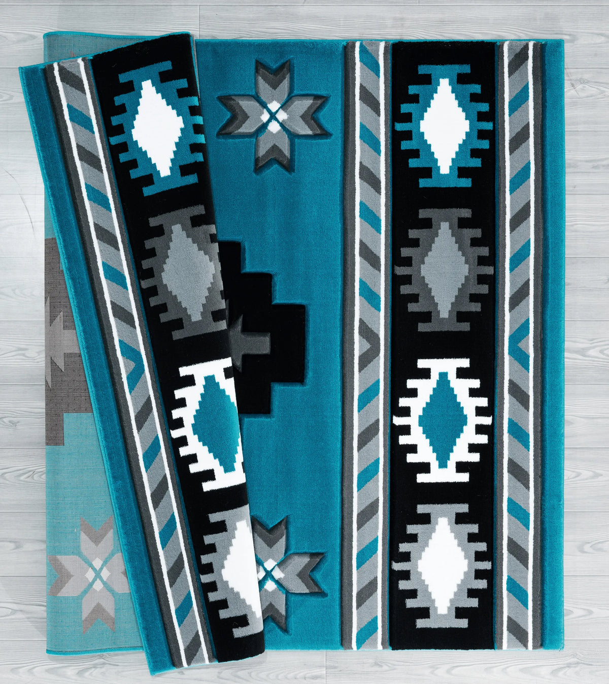 United Weavers Bristol Caliente Turquoise Rug - backing detail