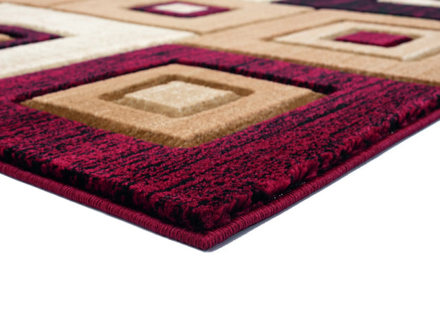 United Weavers Bristol Cicero Burgundy Rug - angle view