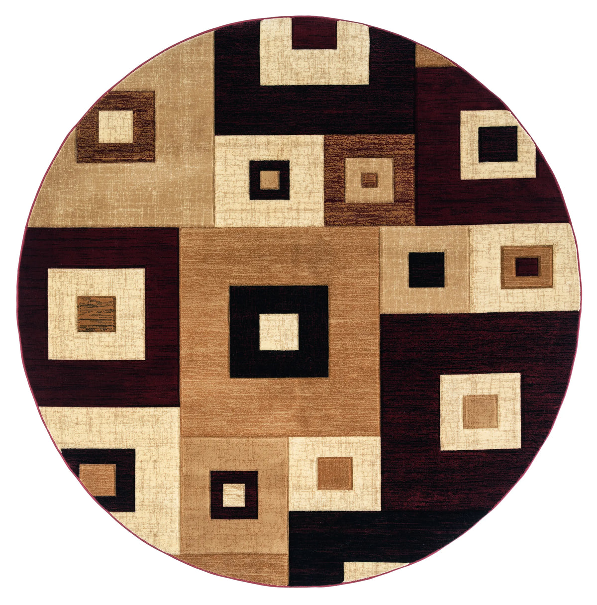 United Weavers Bristol Cicero Burgundy Rug - round front view