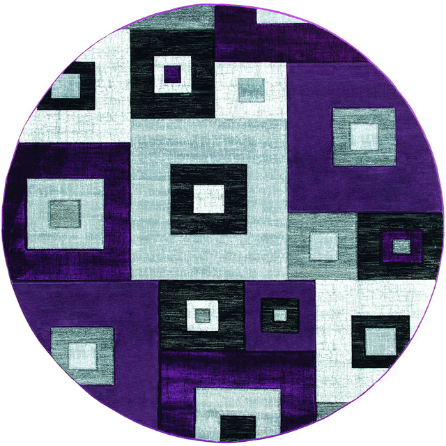 United Weavers Bristol Cicero Plum Rug - round front view