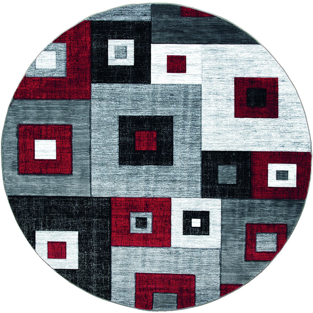 United Weavers Bristol Cicero Red Rug - round front view