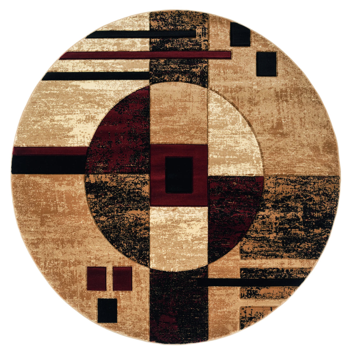 United Weavers Bristol Epsilon Burgundy Rug - round front view