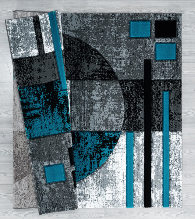United Weavers Bristol Epsilon Turquoise Rug - backing detail
