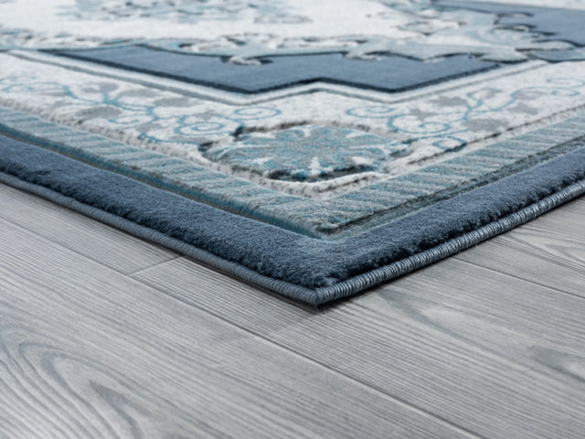 United Weavers Bristol Fallon Aqua Rug - angle view