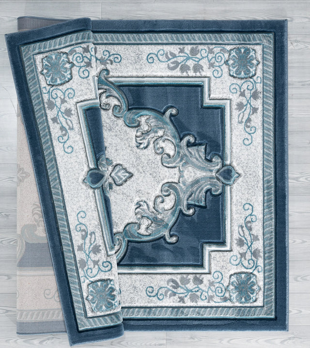 United Weavers Bristol Fallon Aqua Rug - backing detail