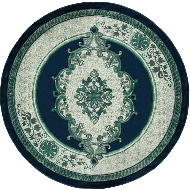 United Weavers Bristol Fallon Aqua Rug - round front view