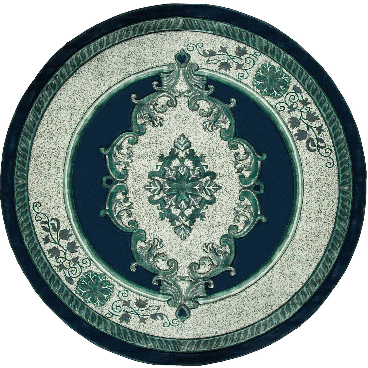 United Weavers Bristol Fallon Aqua Rug - round front view