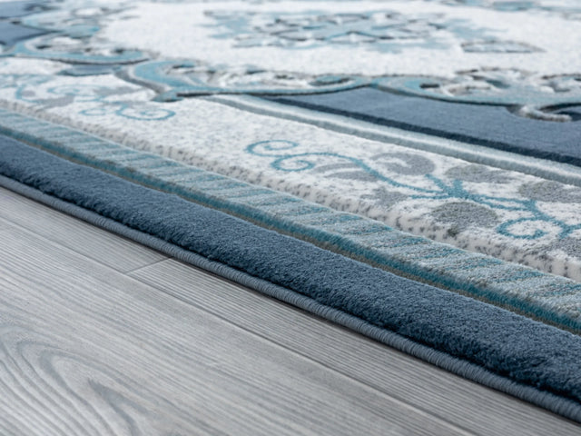 United Weavers Bristol Fallon Aqua Rug - pile height detail