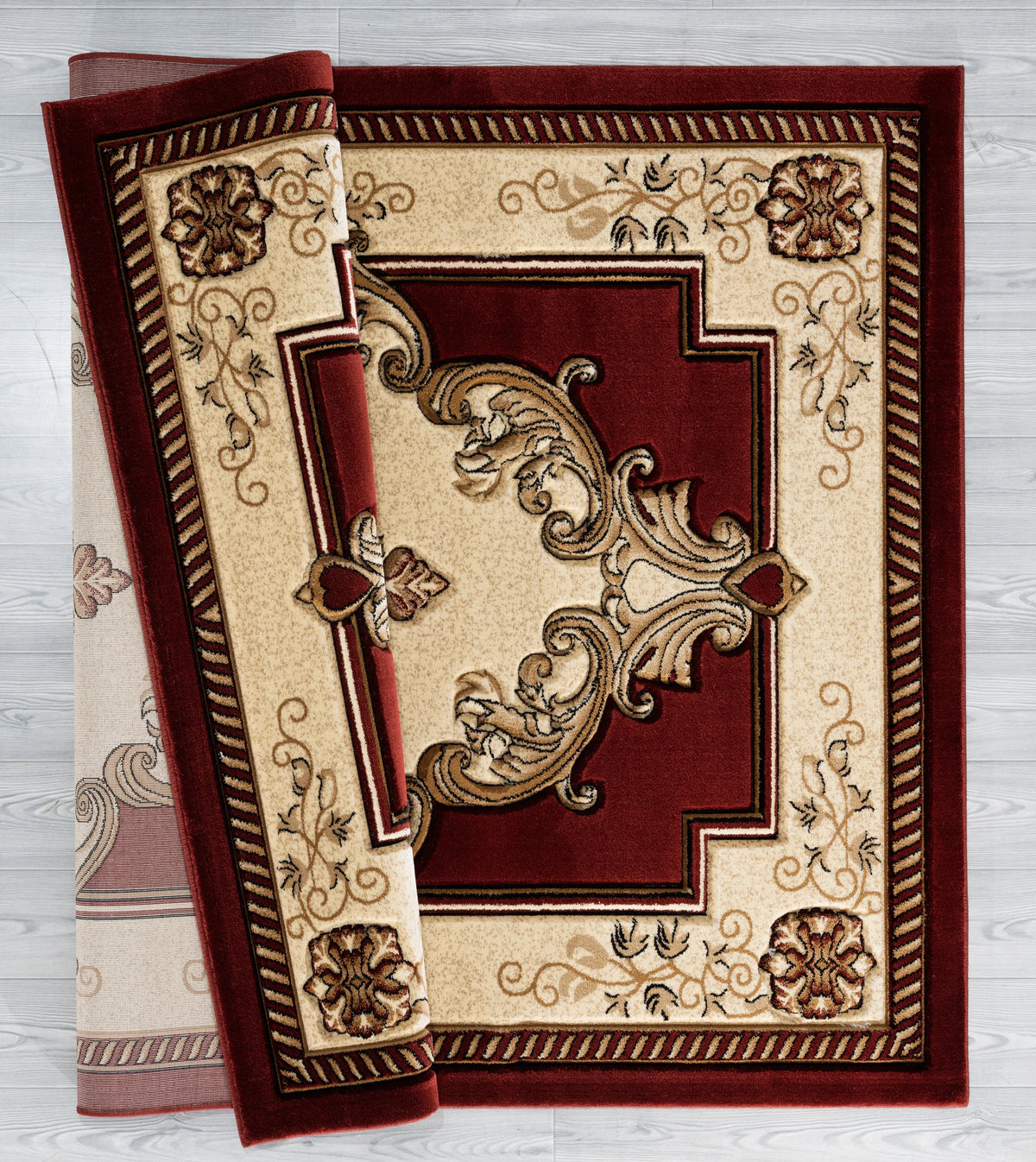 United Weavers Bristol Fallon Burgundy Rug - backing detail