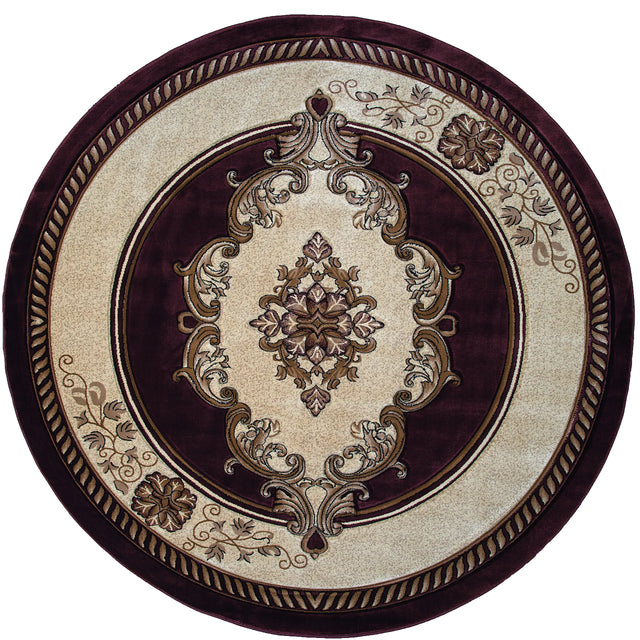 United Weavers Bristol Fallon Chocolate Rug - round front view