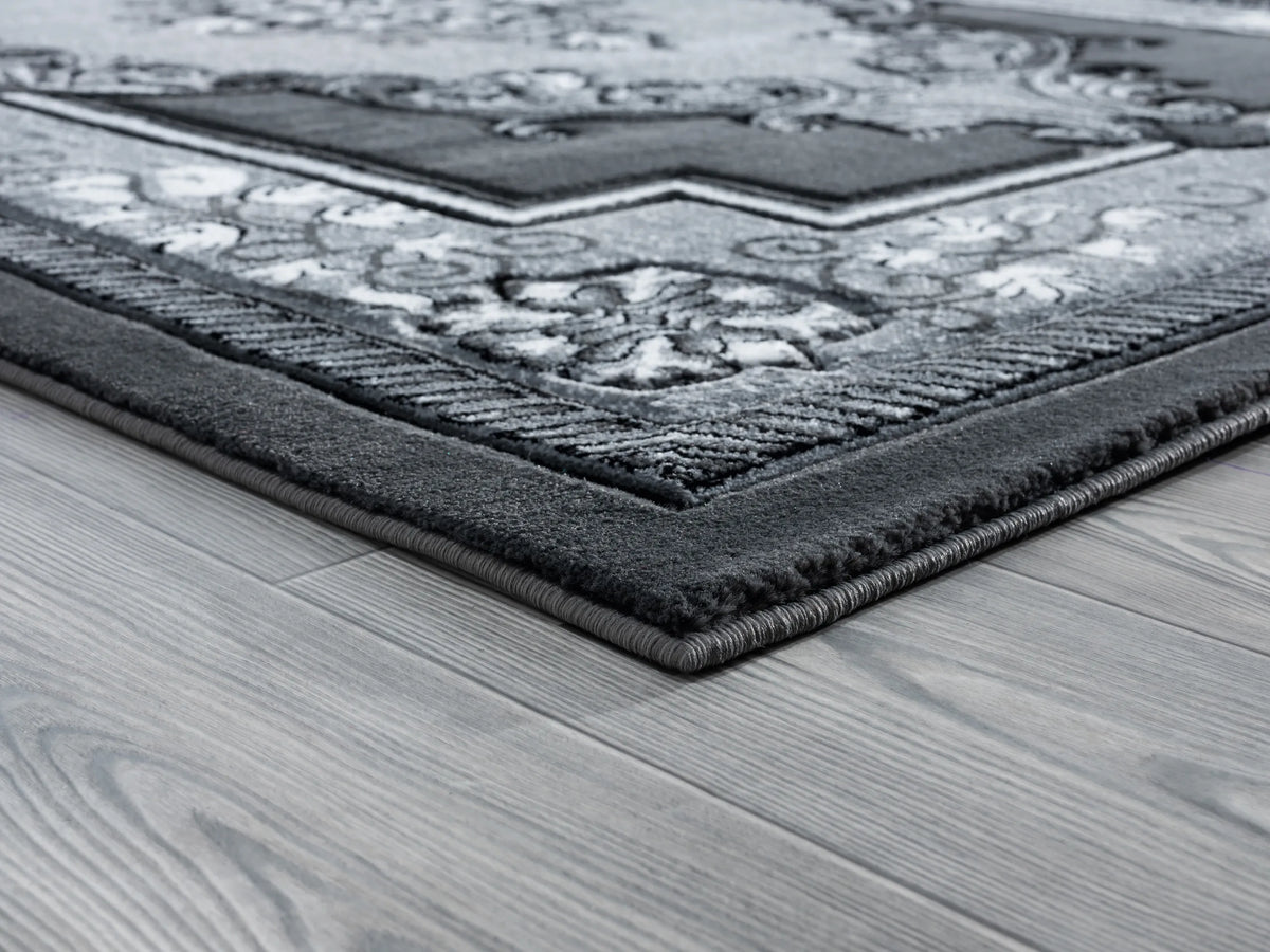 United Weavers Bristol Fallon Grey Rug - angle view