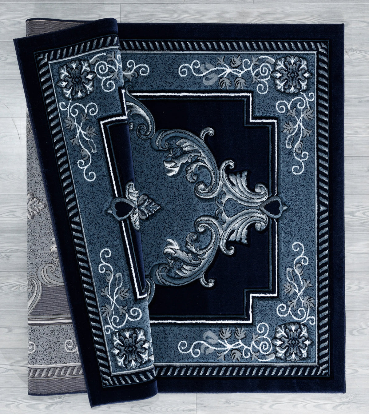 United Weavers Bristol Fallon Navy Rug - backing detail