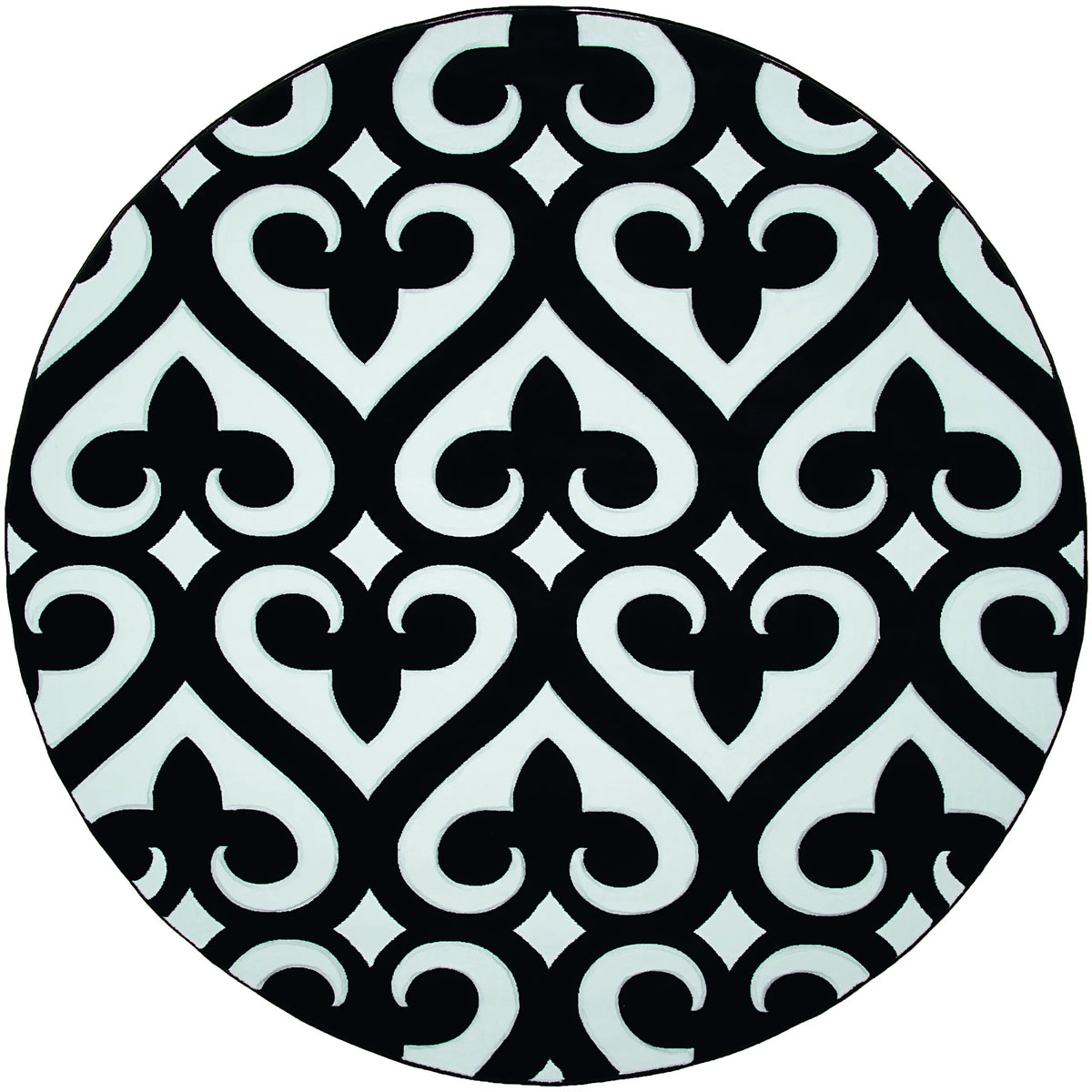 United Weavers Bristol Heartland Black Rug - round front view