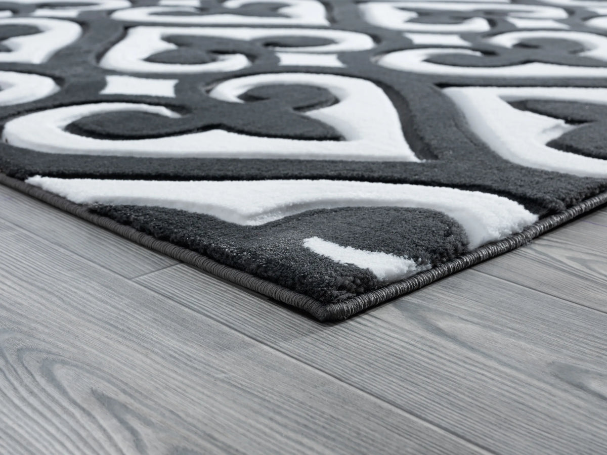 United Weavers Bristol Heartland Grey Rug - angle view