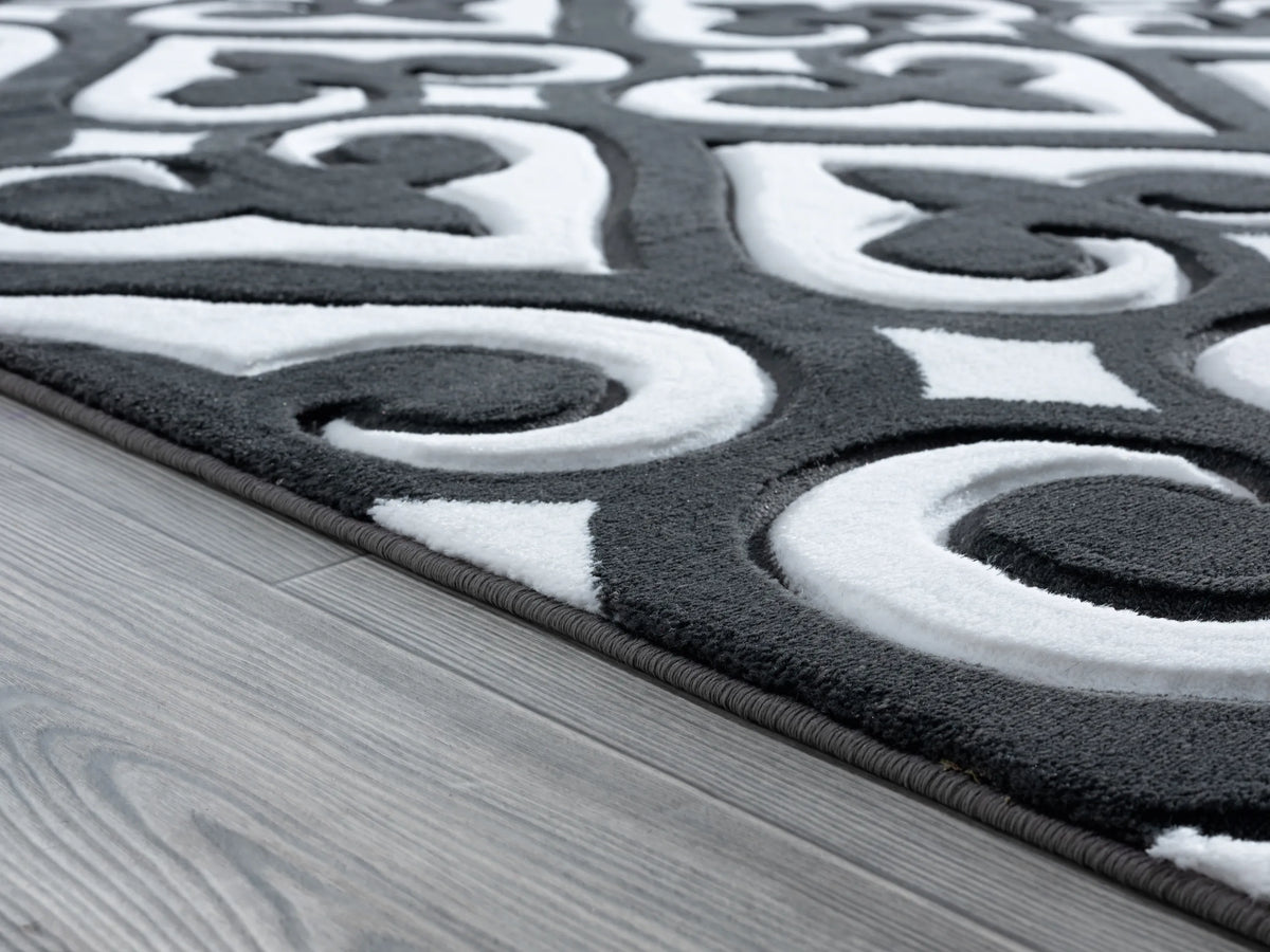 United Weavers Bristol Heartland Grey Rug - pile height detail