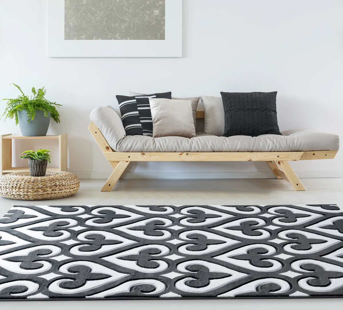 United Weavers Bristol Heartland Grey Rug - room scene