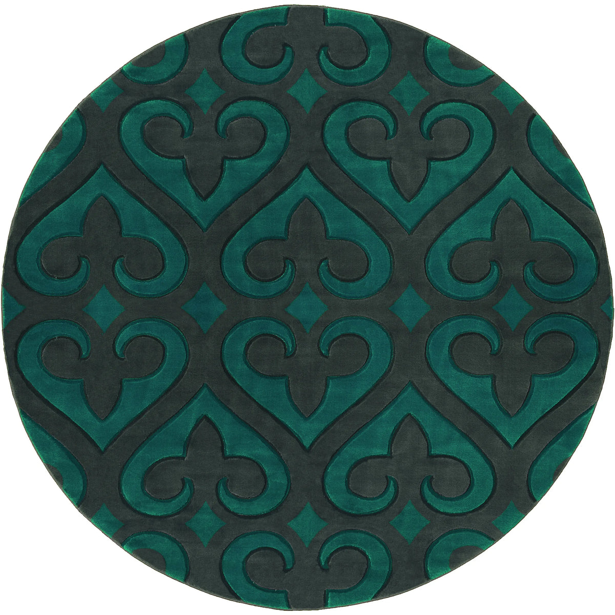 United Weavers Bristol Heartland Turquoise Rug - round front view