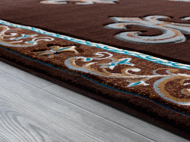 United Weavers Bristol Lilium Brown Rug - pile height detail