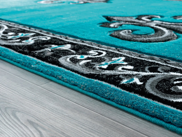 United Weavers Bristol Lilium Turquoise Rug - pile height detail