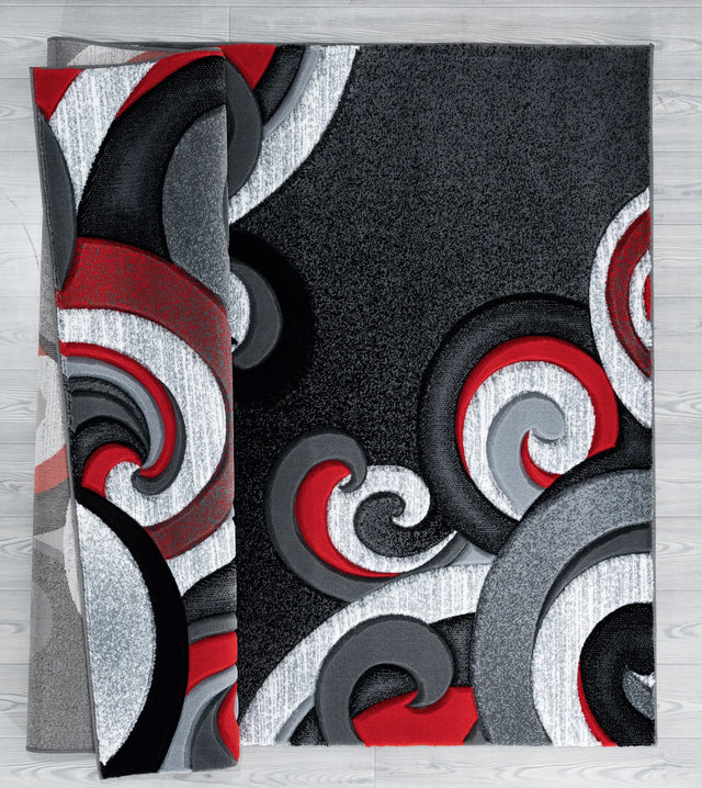 United Weavers Bristol Rhiannon Red Rug - backing detail