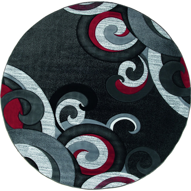 United Weavers Bristol Rhiannon Red Rug - round front view
