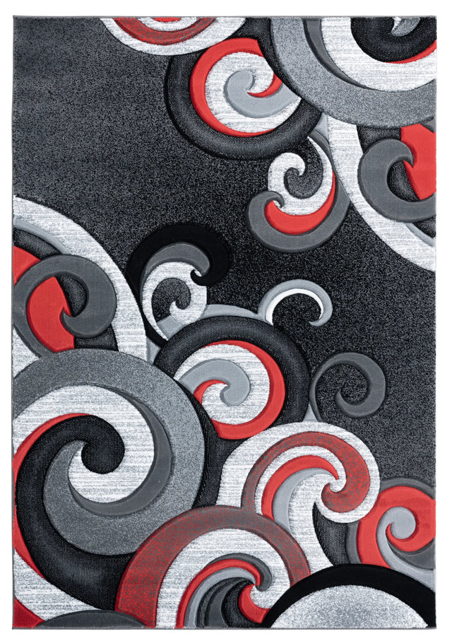 United Weavers Bristol Rhiannon Red Rug - front view