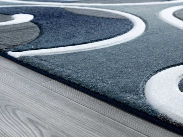 United Weavers Bristol Riley Navy Rug - pile height detail