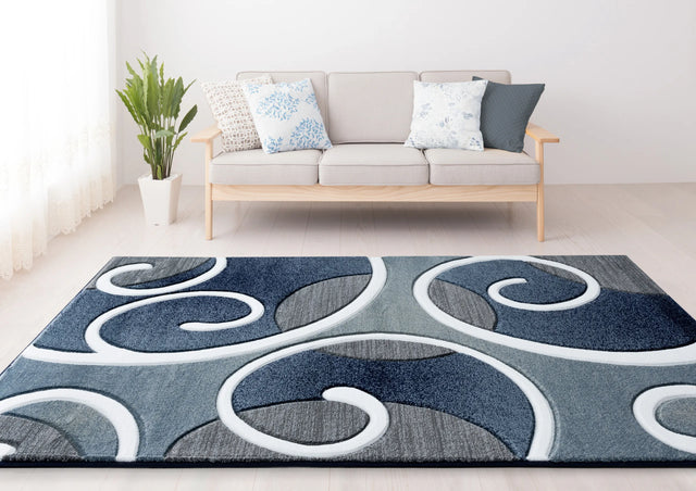United Weavers Bristol Riley Navy Rug - room scene