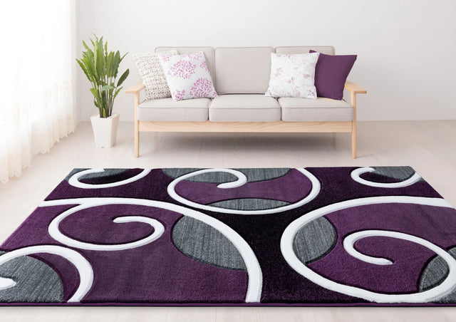 United Weavers Bristol Riley Plum Rug - room scene