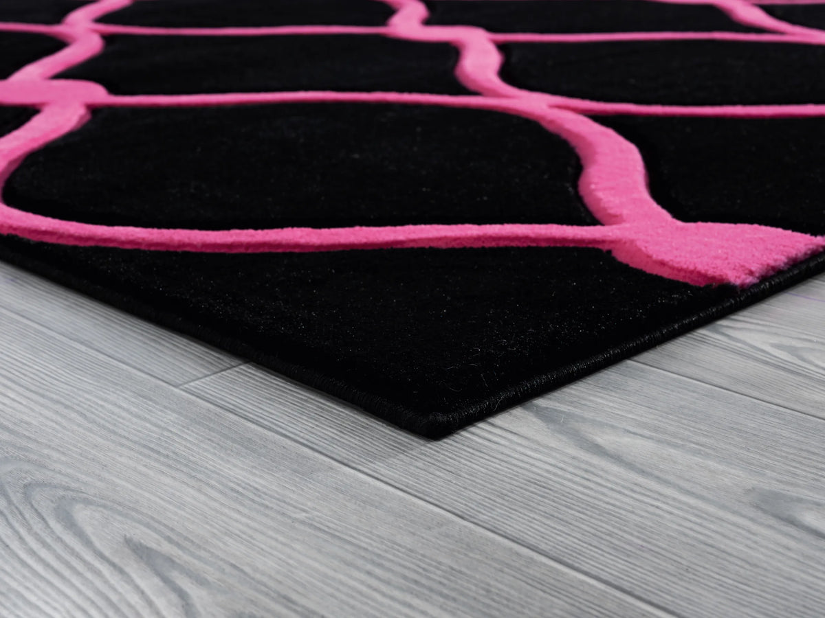 United Weavers Bristol Rodanthe Pink Rug - angle view