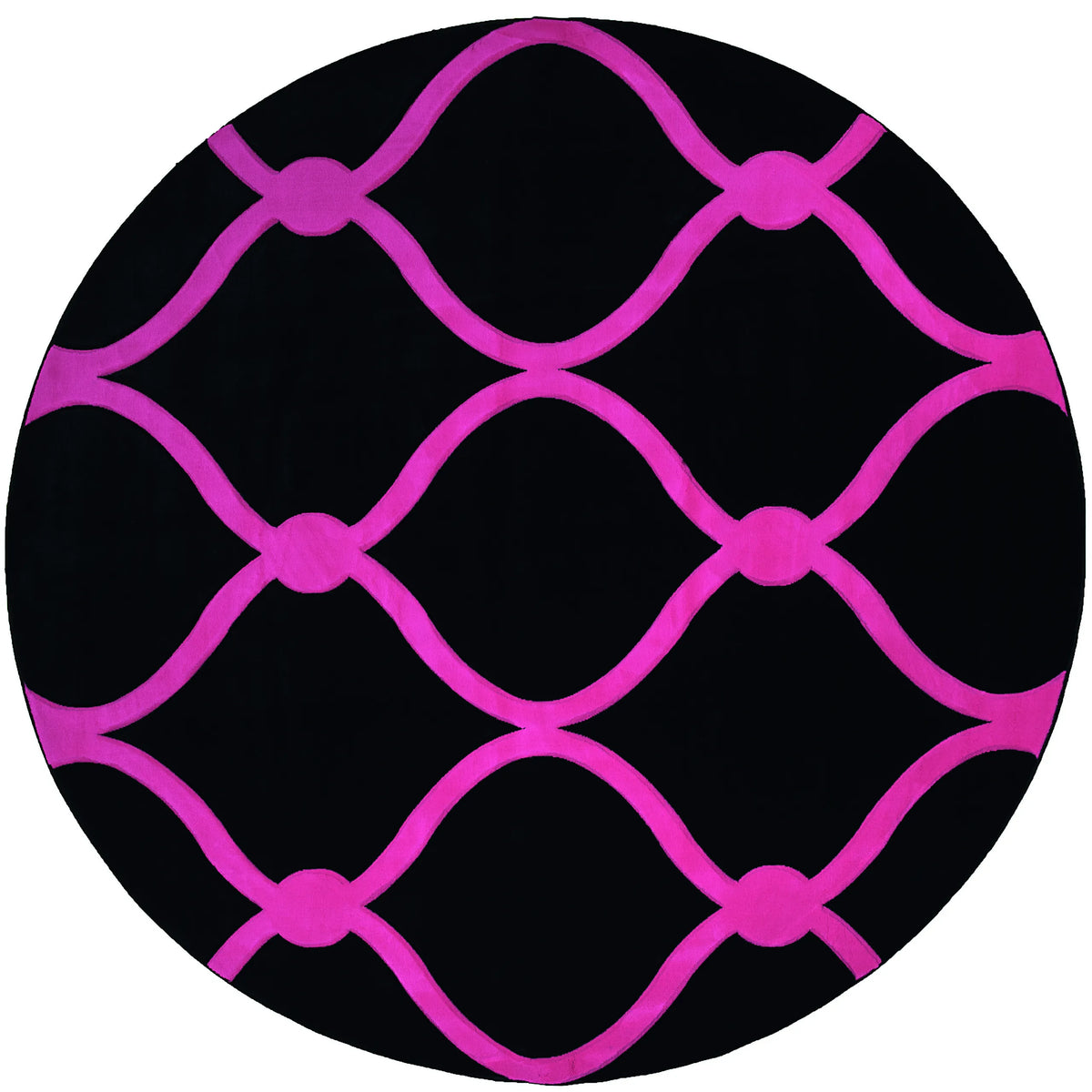 United Weavers Bristol Rodanthe Pink Rug - round front view