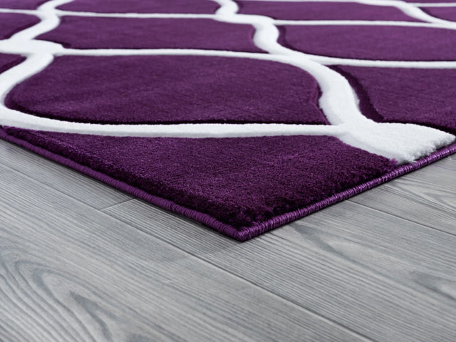 United Weavers Bristol Rodanthe Plum Rug - angle view