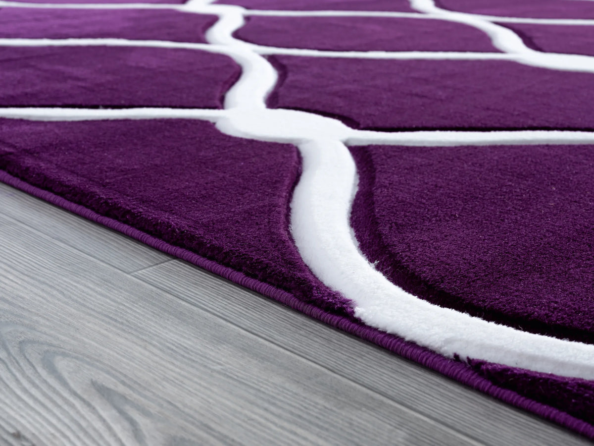 United Weavers Bristol Rodanthe Plum Rug - pile height detail