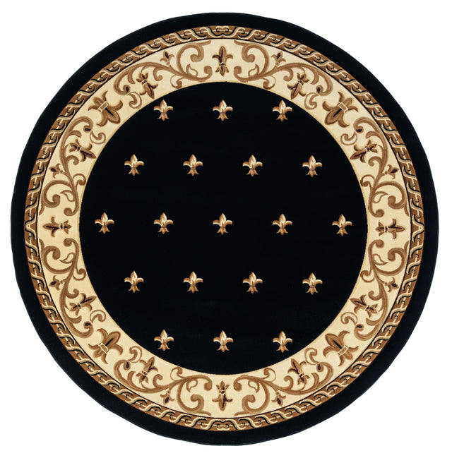 United Weavers Bristol Wington Black Rug - round front view