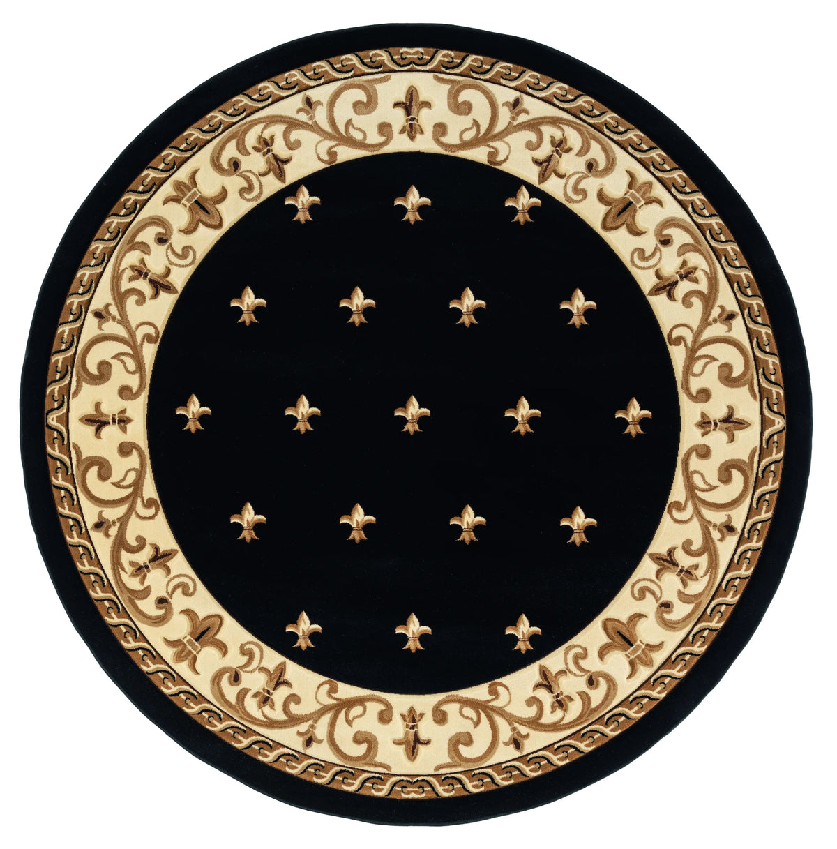 United Weavers Bristol Wington Black Rug - round front view