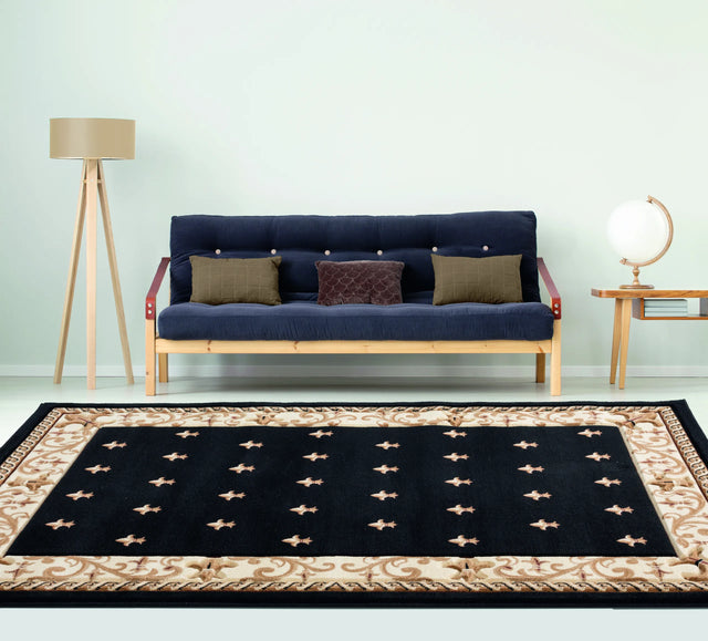 United Weavers Bristol Wington Black Rug - room scene
