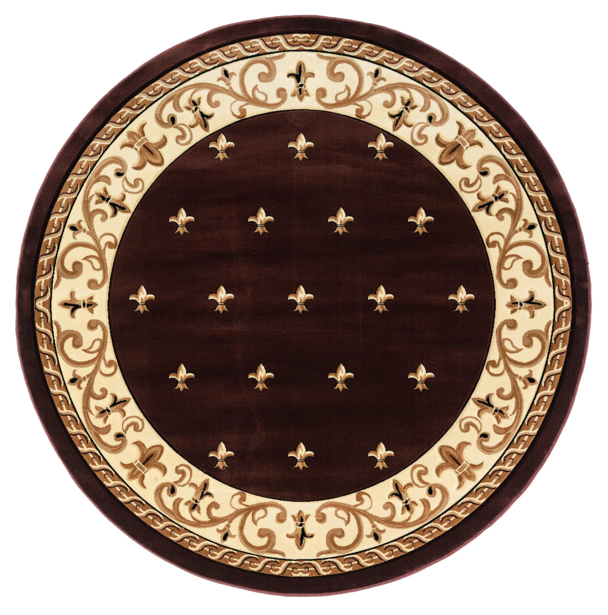 United Weavers Bristol Wington Brown Rug - round front view