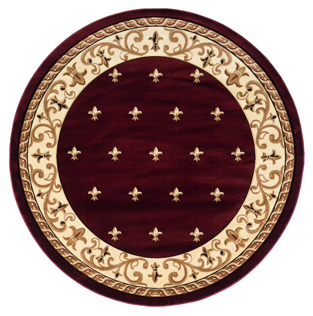 United Weavers Bristol Wington Burgundy Rug - round front view