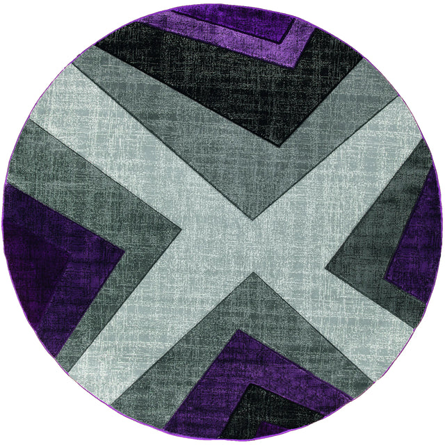 United Weavers Bristol Zine Plum Rug - round front view