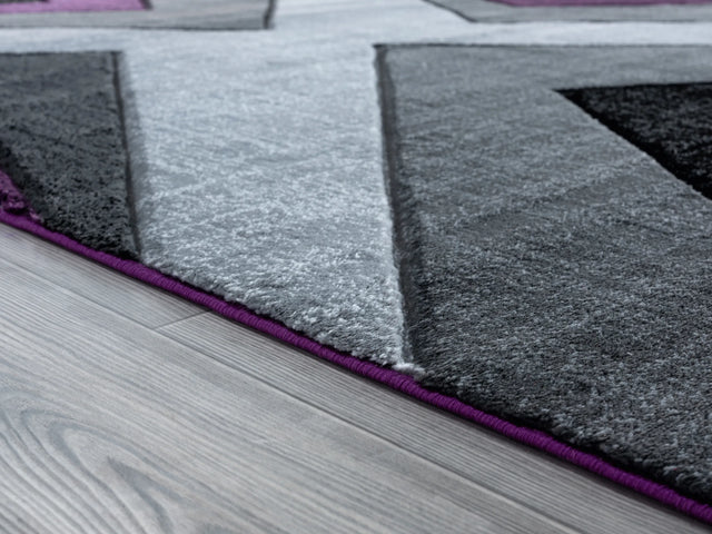 United Weavers Bristol Zine Plum Rug - pile height detail