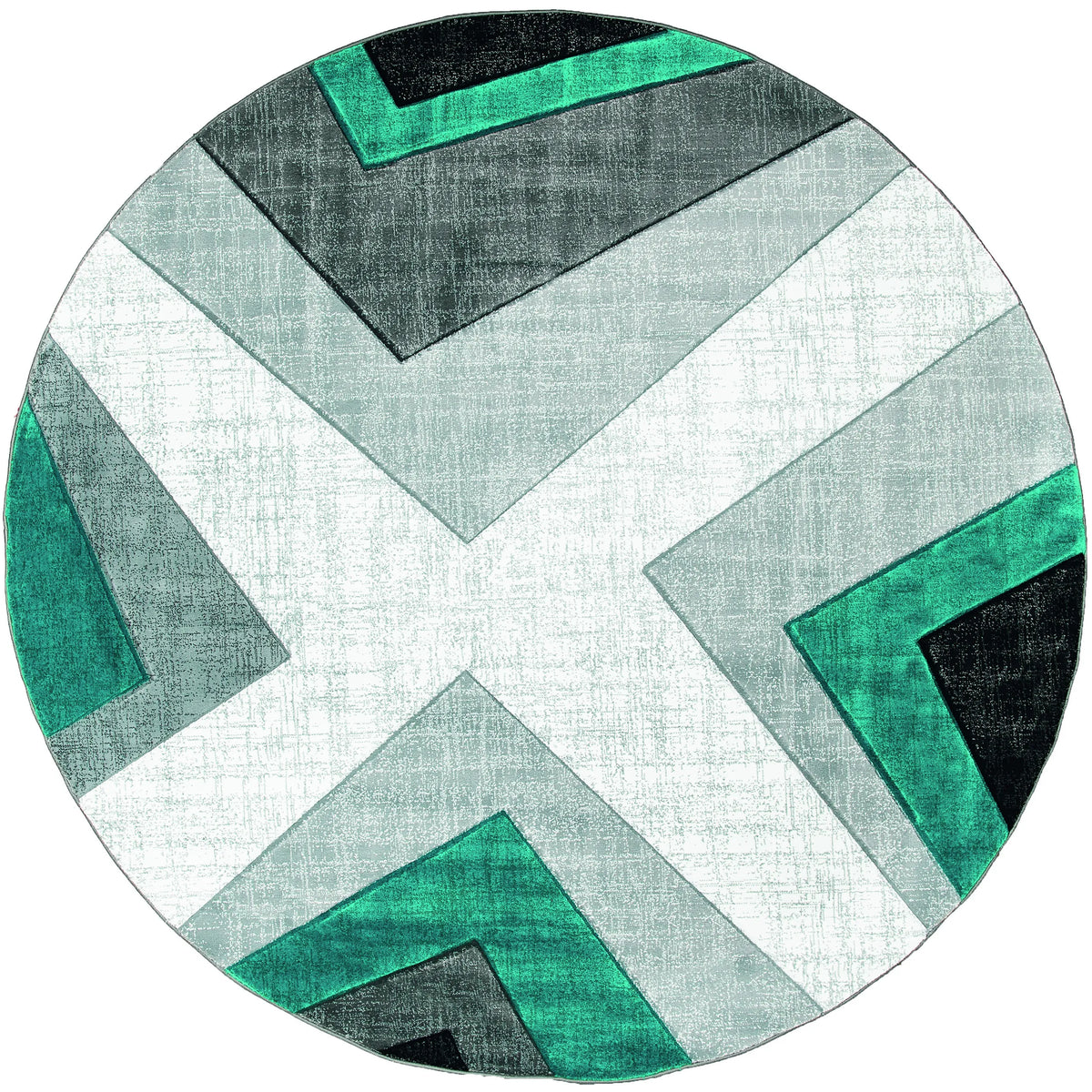 United Weavers Bristol Zine Turquoise Rug - round front view