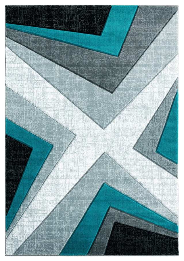 United Weavers Bristol Zine Turquoise Rug - front view
