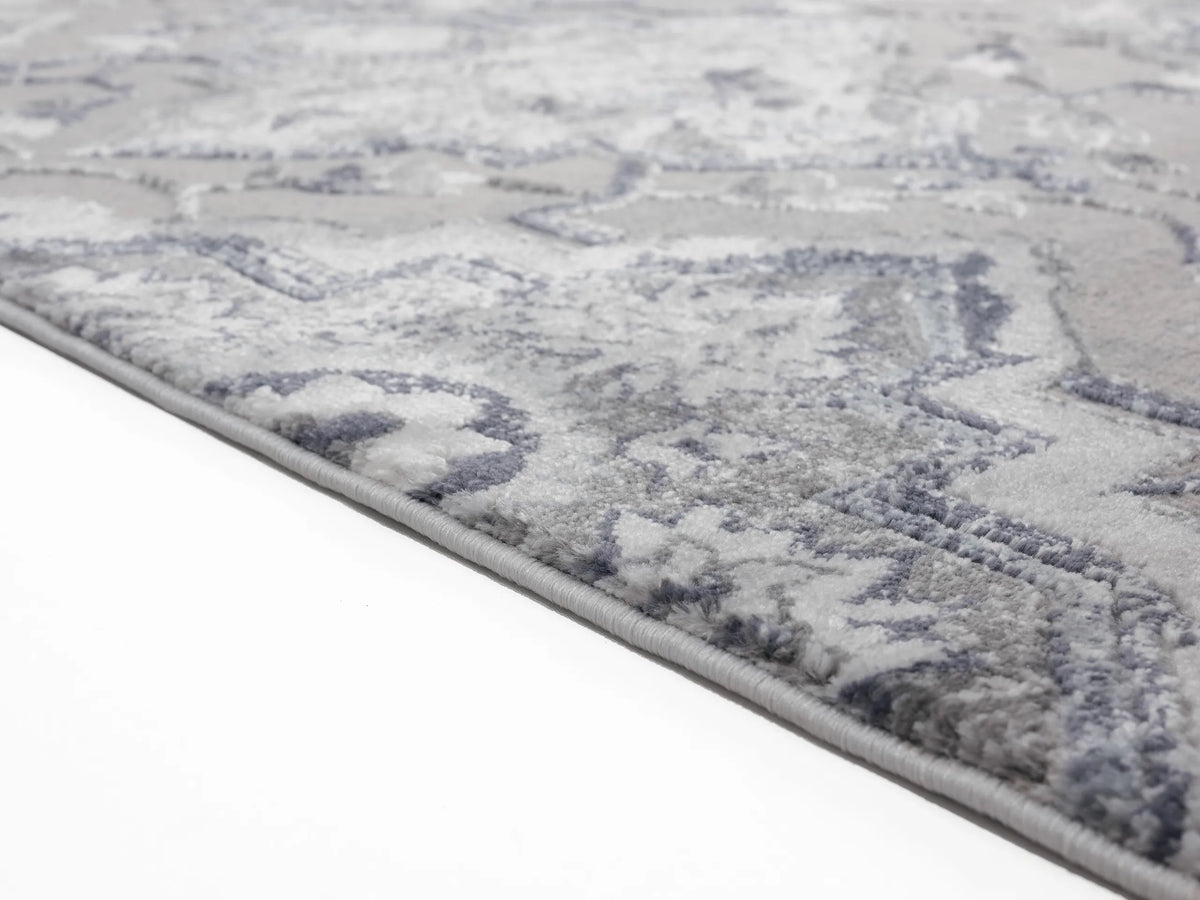 United Weavers Cascades Leavenworth Blue Rug - pile height detail