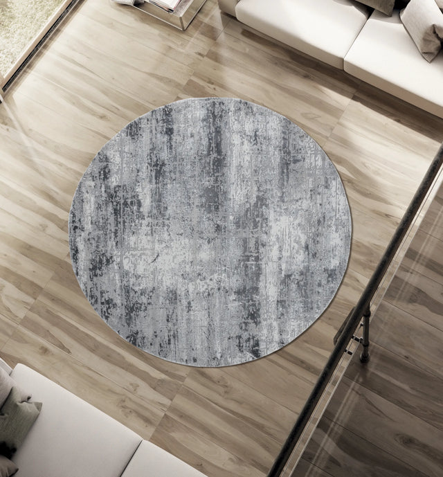 United Weavers Cascades Mazama Grey Rug - round room scene