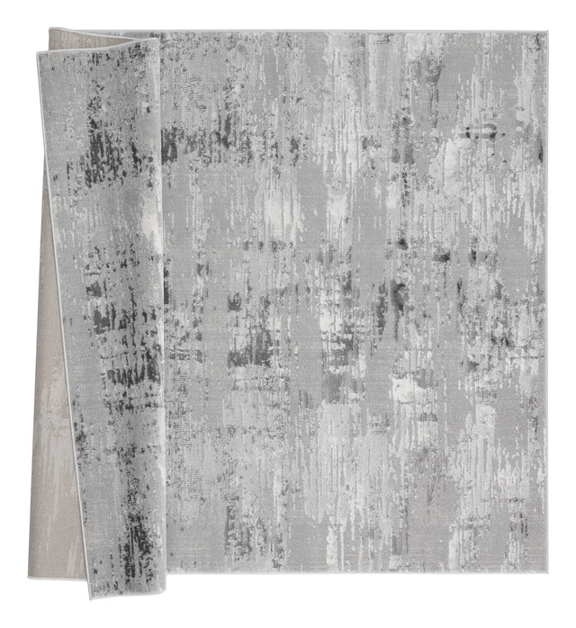 United Weavers Cascades Salish Grey Rug - backing detail